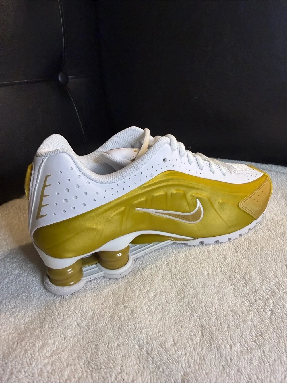 Nike Women’s Sneakers - White & Yellow Gold